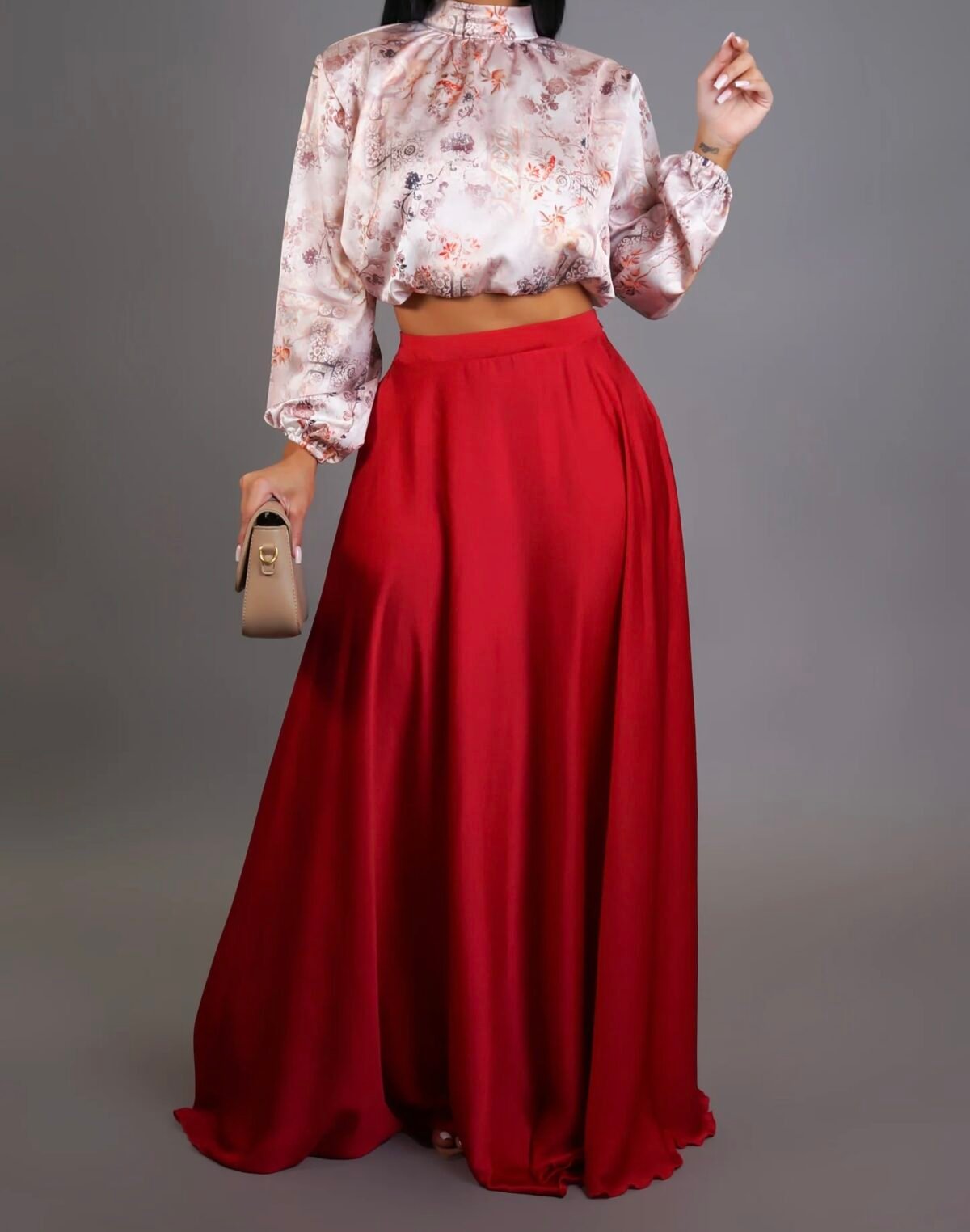 Red Long Skirt