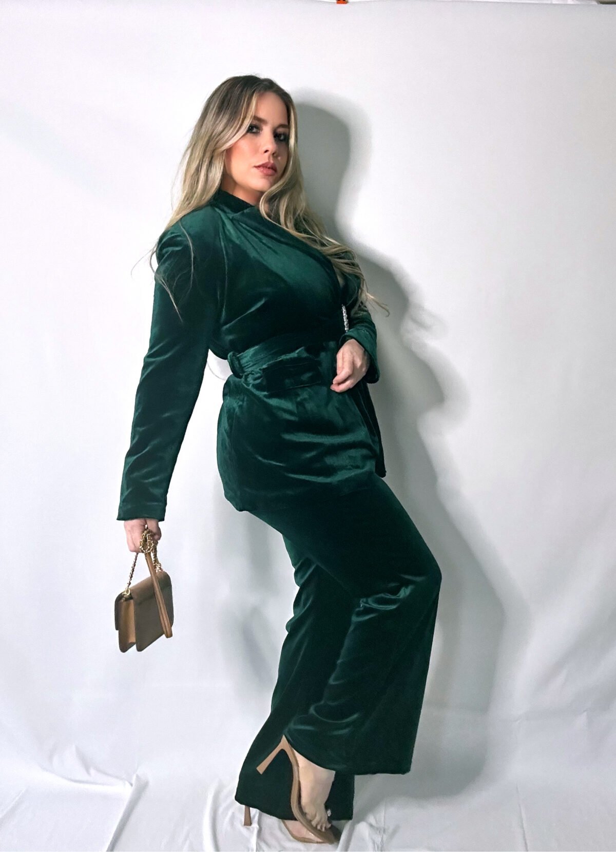 Belted Jacket Trousers Set - Image 2