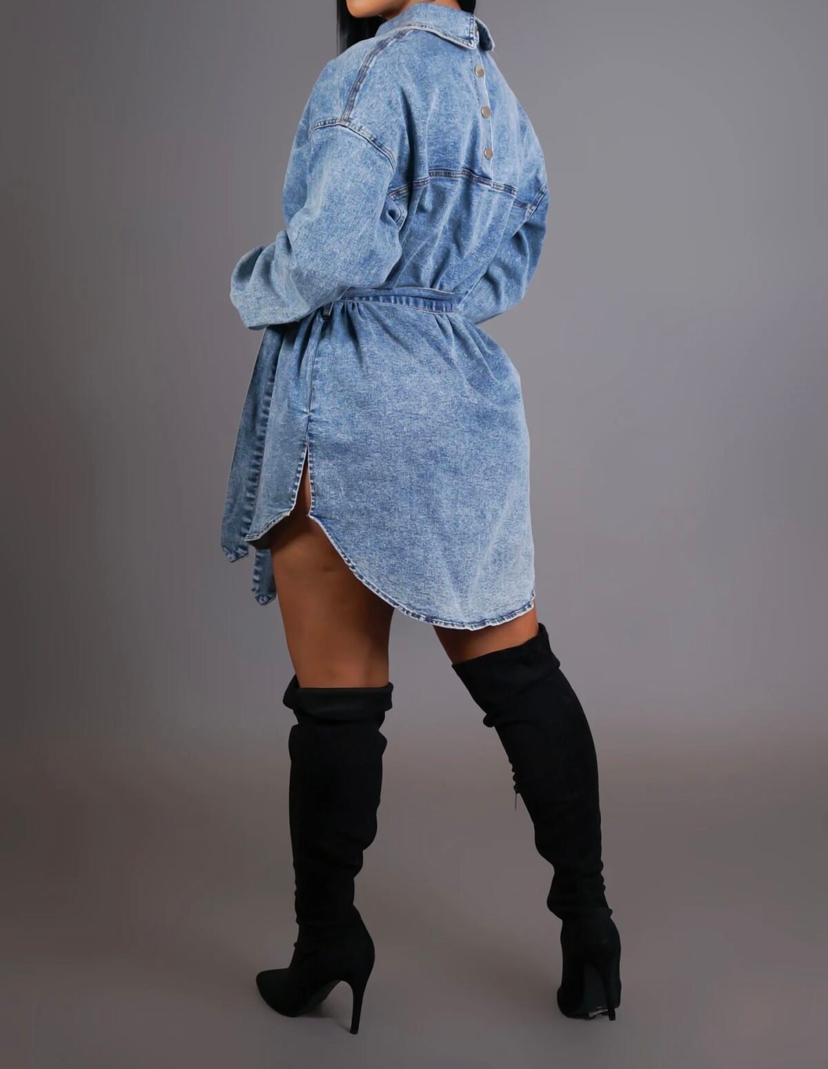Short Denim Dress - Image 2