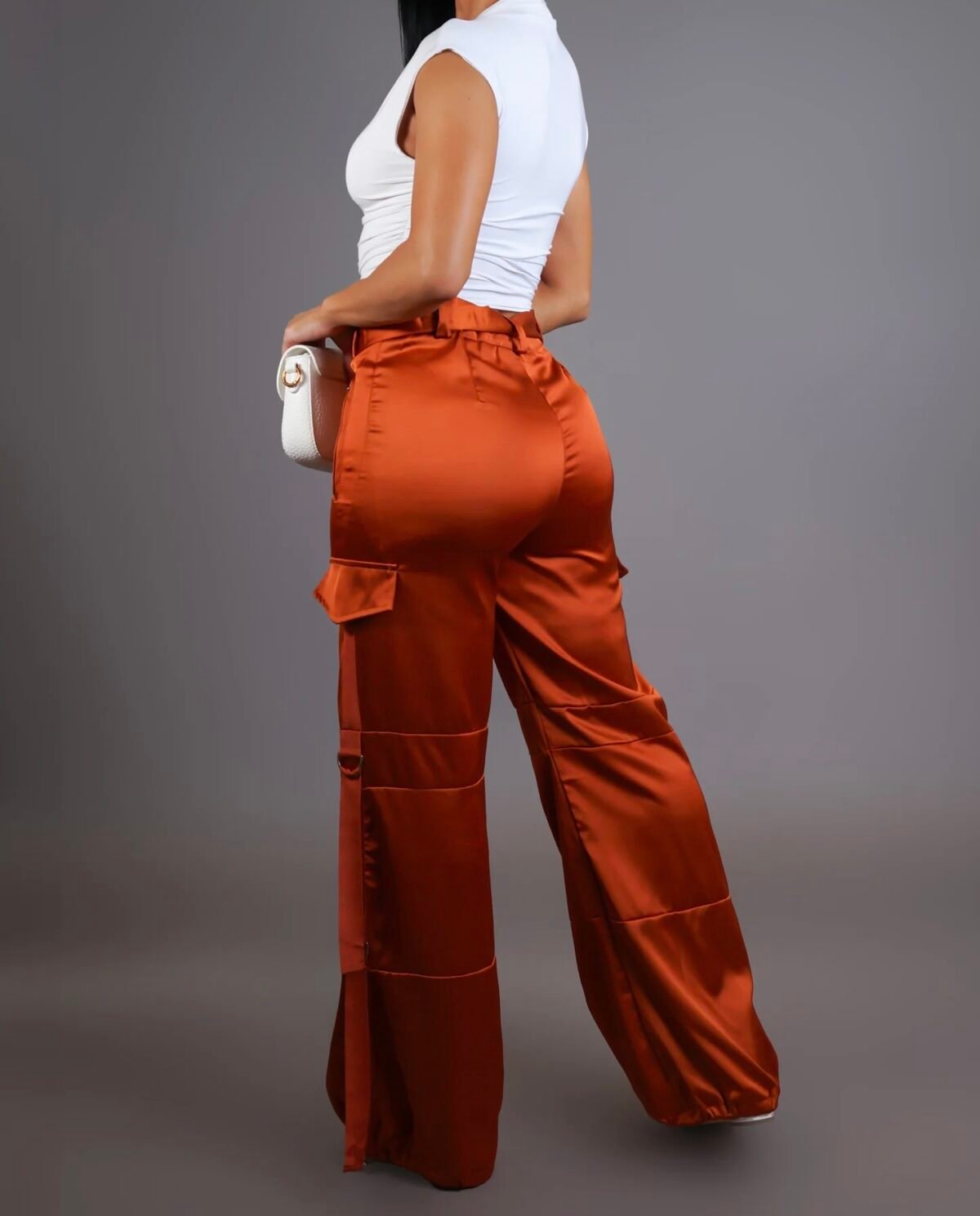 Cargo Pants Orange - Image 2
