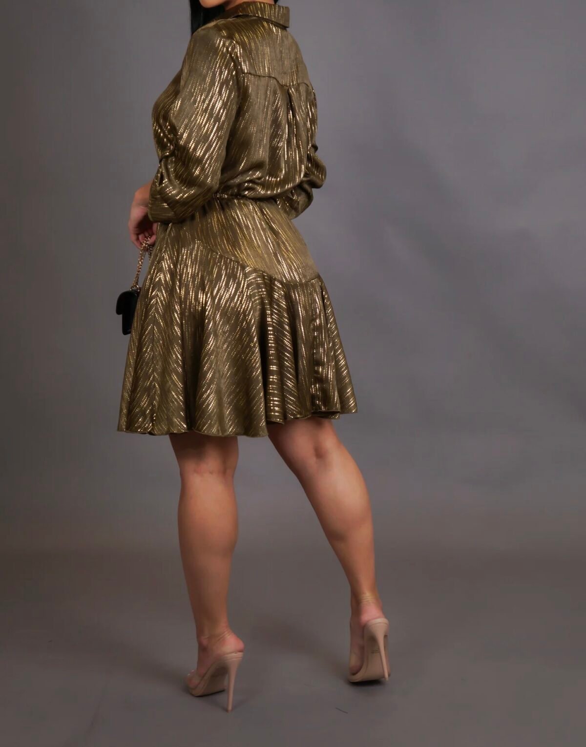 Mini Dress Gold Bronze - Image 2
