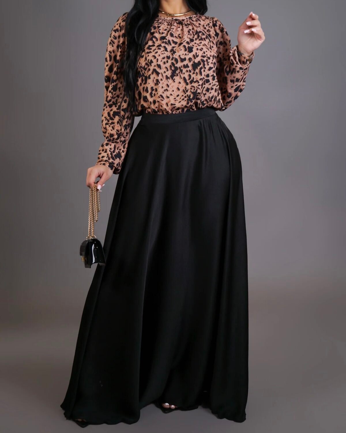 Black Satin Skirt