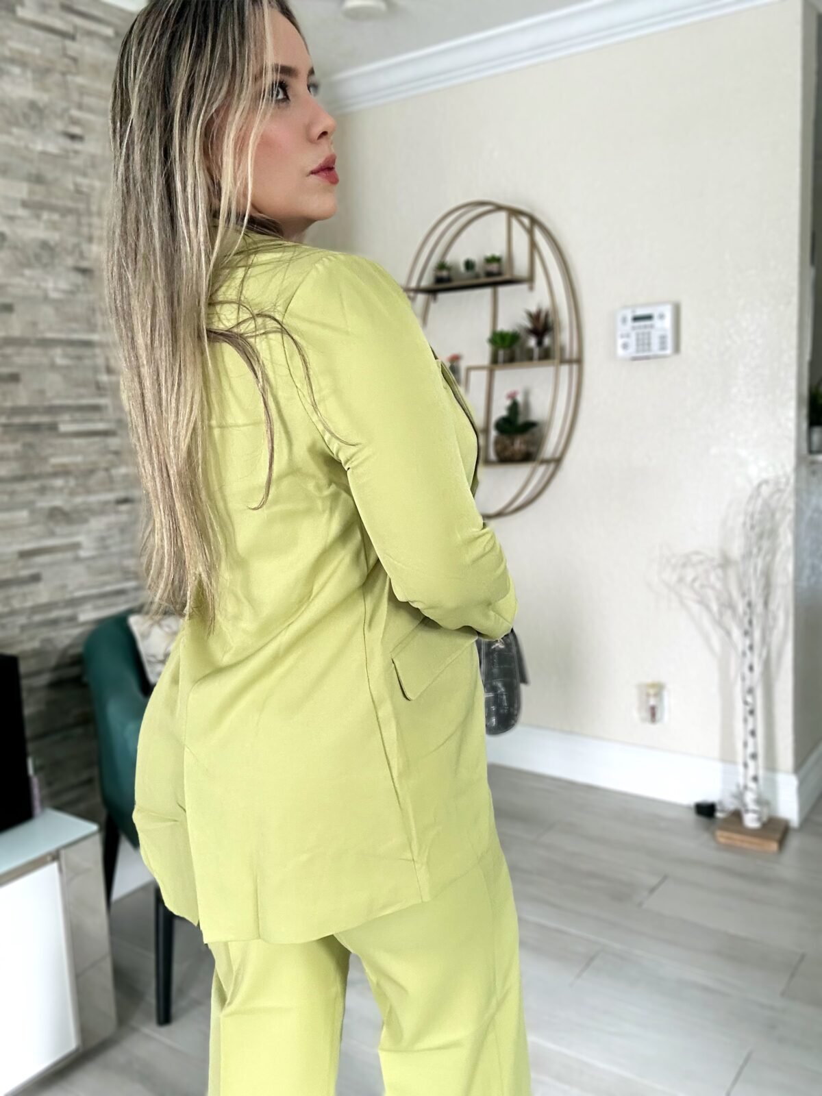 Green Long Sleeve Blazer Set - Image 2